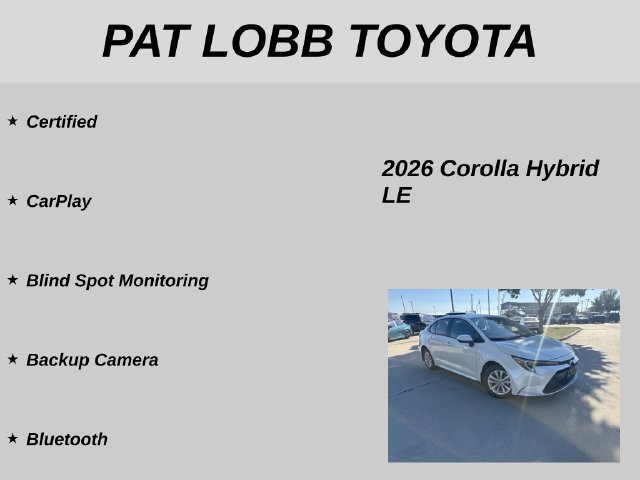 Certified 2026 Toyota Corolla LE w/ LE Premium Package FWD image 11