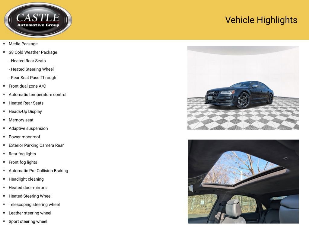 Used 2015 Audi S8 w/ S8 Cold Weather Package image 4