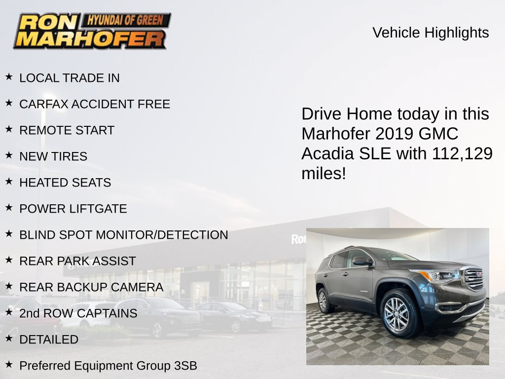 Used 2019 GMC Acadia SLE w/ Driver Alert Package I AWD/4WD image 15
