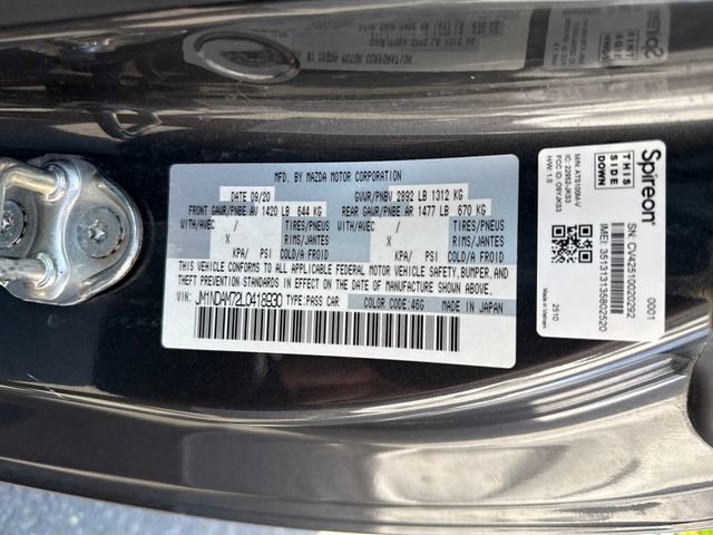 Used 2020 MAZDA MX-5 Miata RF Grand Touring RWD image 16