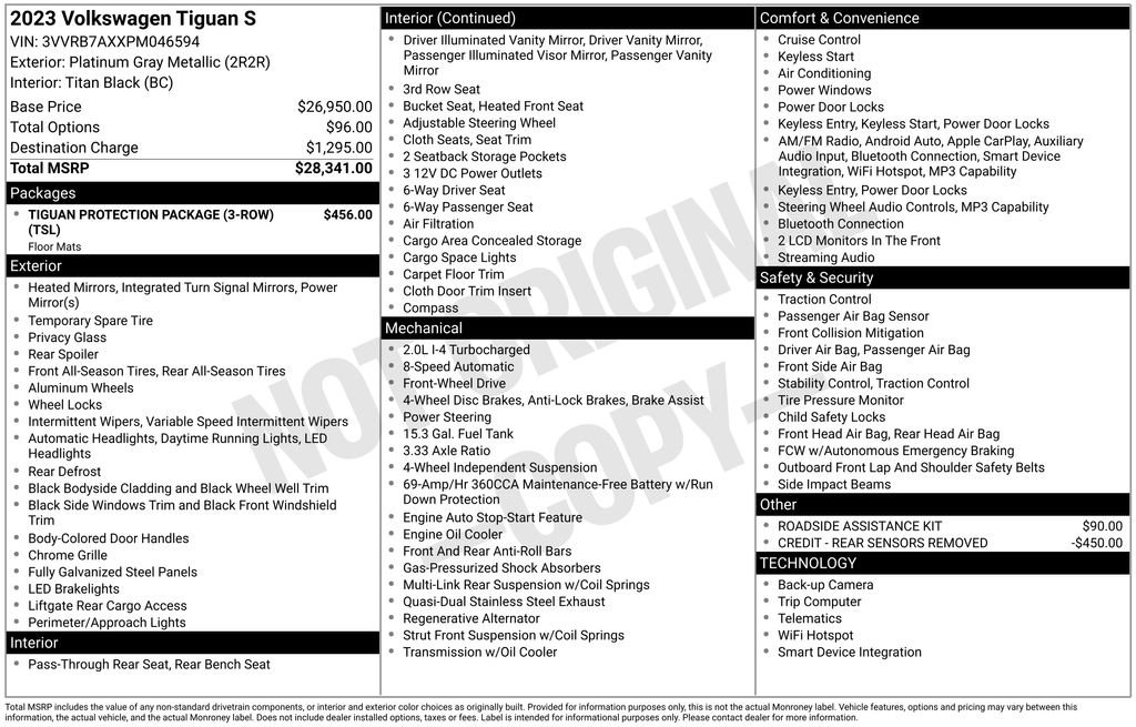 Used 2023 Volkswagen Tiguan S image 36
