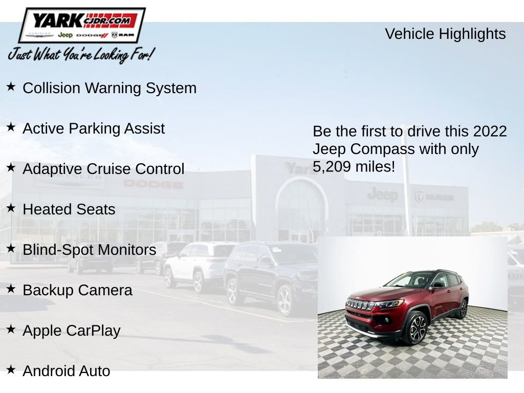 Certified 2022 Jeep Compass Limited image 12