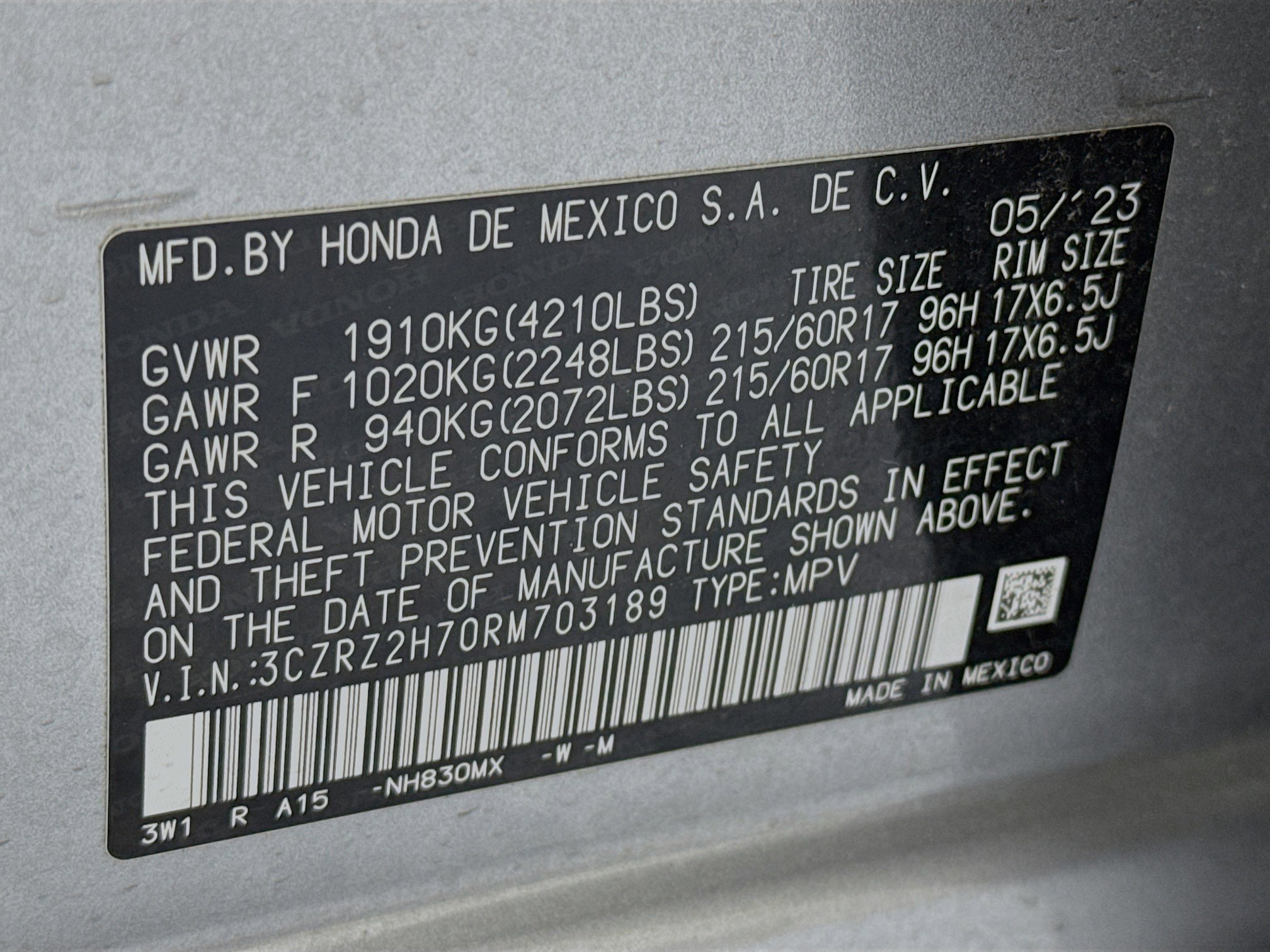 Certified 2024 Honda HR-V EX-L image 31