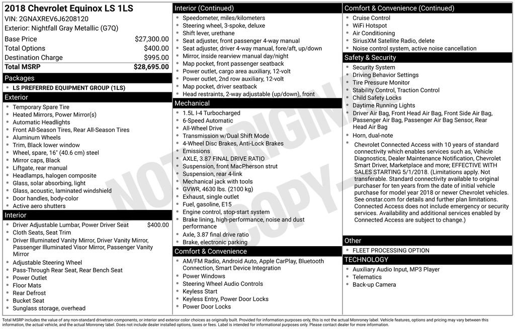Used 2018 Chevrolet Equinox LS image 11