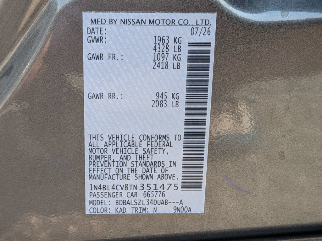 New 2026 Nissan Altima 2.5 SR w/ SR Premium Package FWD image 32