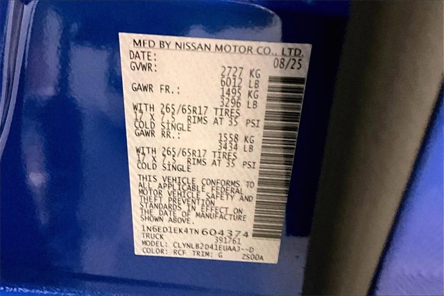 New 2026 Nissan Frontier SV image 36