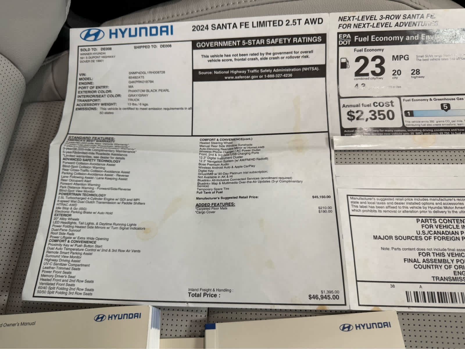 Used 2024 Hyundai Santa Fe Limited image 38