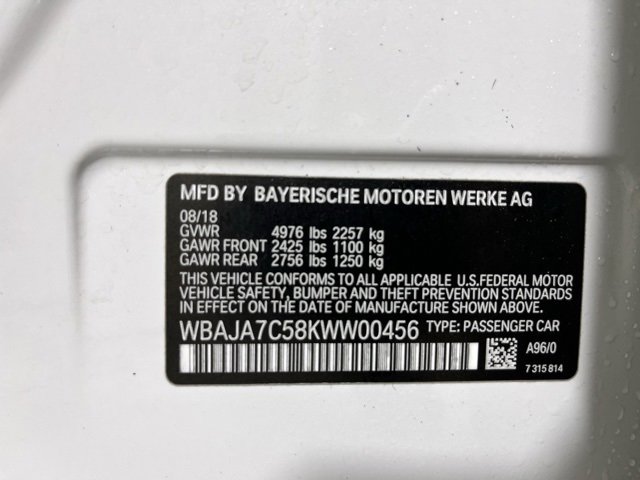 Used 2019 BMW 530i xDrive w/ Premium Package image 27