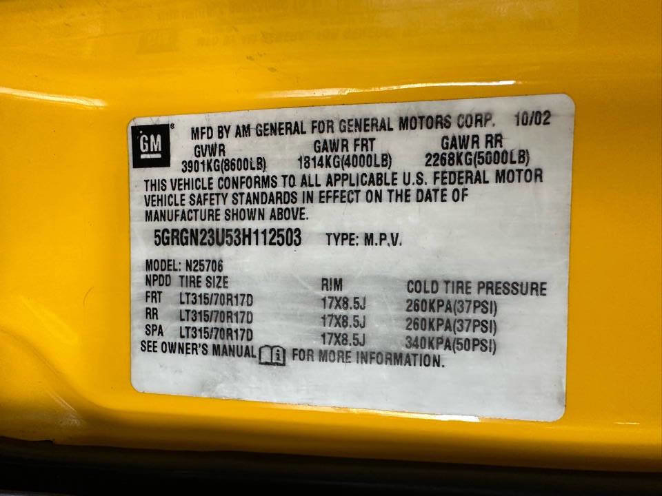 Used 2003 HUMMER H2 w/ Preferred Equipment Group image 32