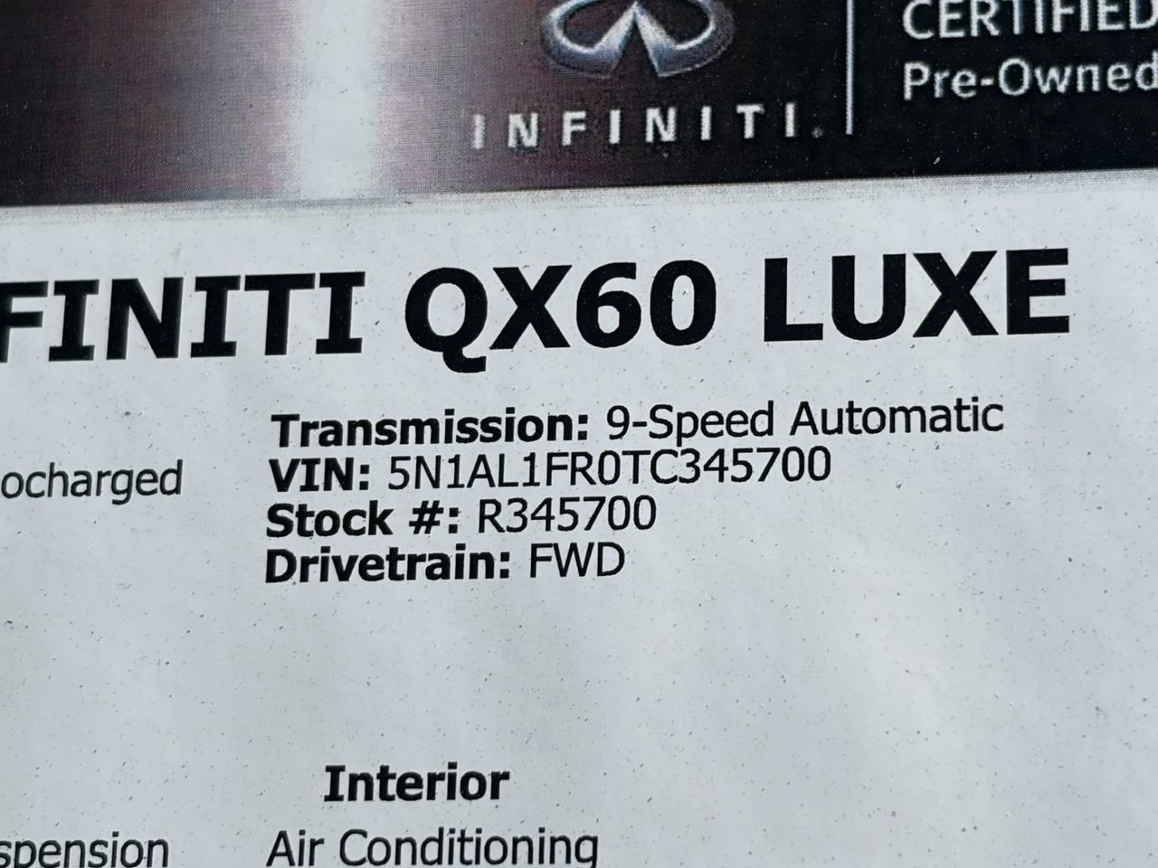 Certified 2026 INFINITI QX60 Luxe w/ Cargo Package FWD image 35
