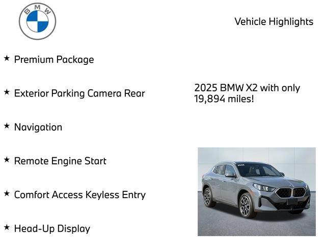 Used 2025 BMW X2 xDrive28i w/ Premium Package AWD/4WD image 9
