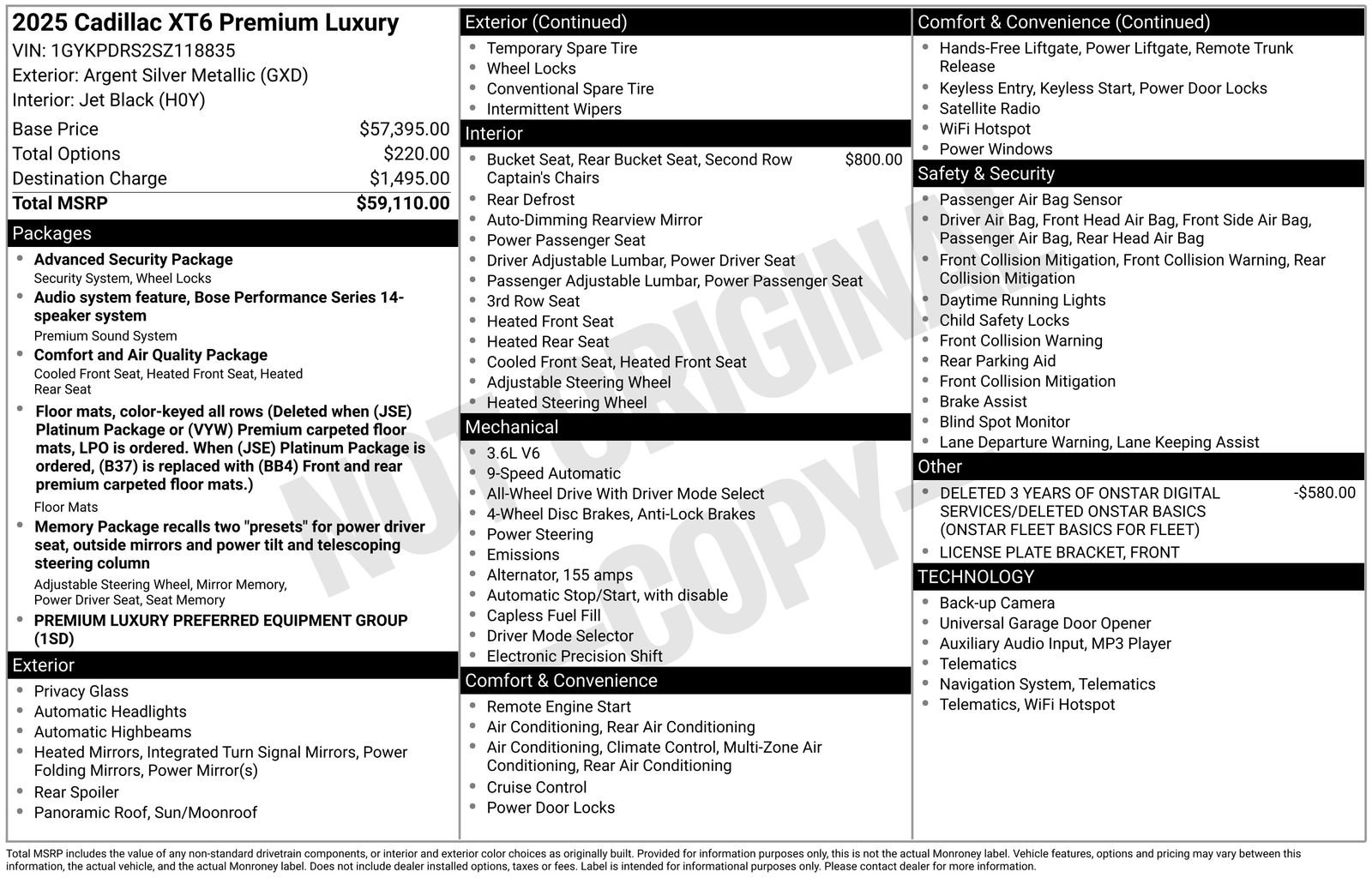 Used 2025 Cadillac XT6 Premium Luxury image 49