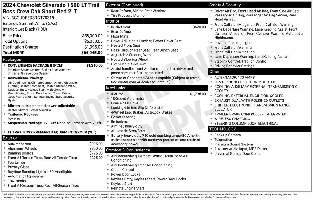 Used 2024 Chevrolet Silverado 1500 LT Trail Boss w/ Convenience Package II image 13