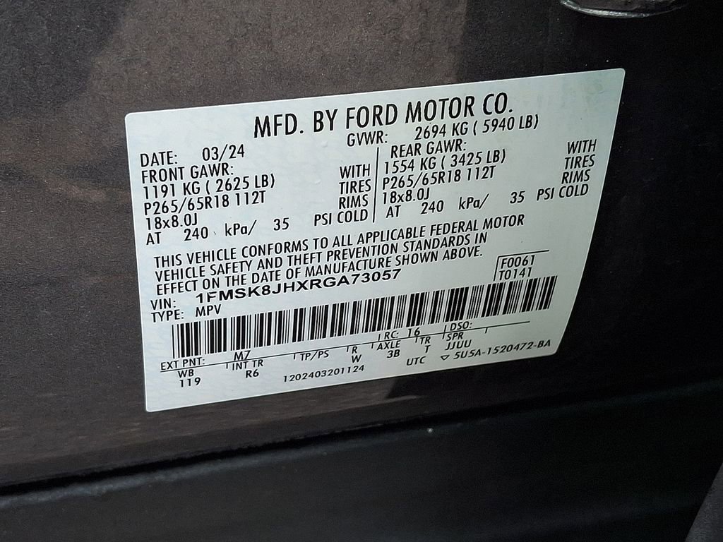 Used 2024 Ford Explorer Timberline w/ Timberline Technology Package AWD/4WD image 31