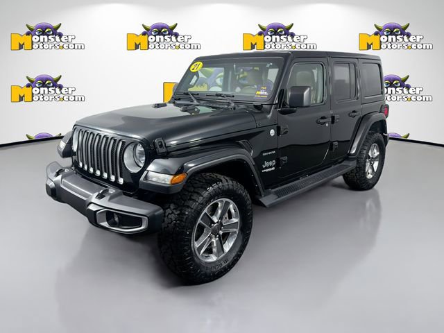 Used 2021 Jeep Wrangler Unlimited Sahara w/ Uconnect 4C Nav & Sound Group image 1