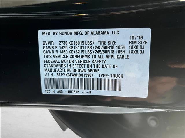 Used 2017 Honda Ridgeline Black Edition image 19