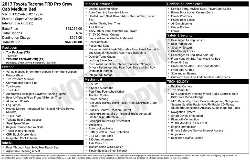 Used 2017 Toyota Tacoma TRD Pro image 19