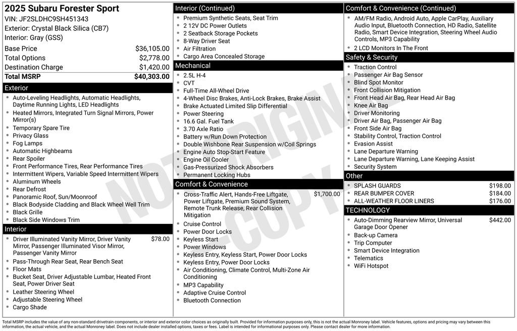 Certified 2025 Subaru Forester Sport image 8