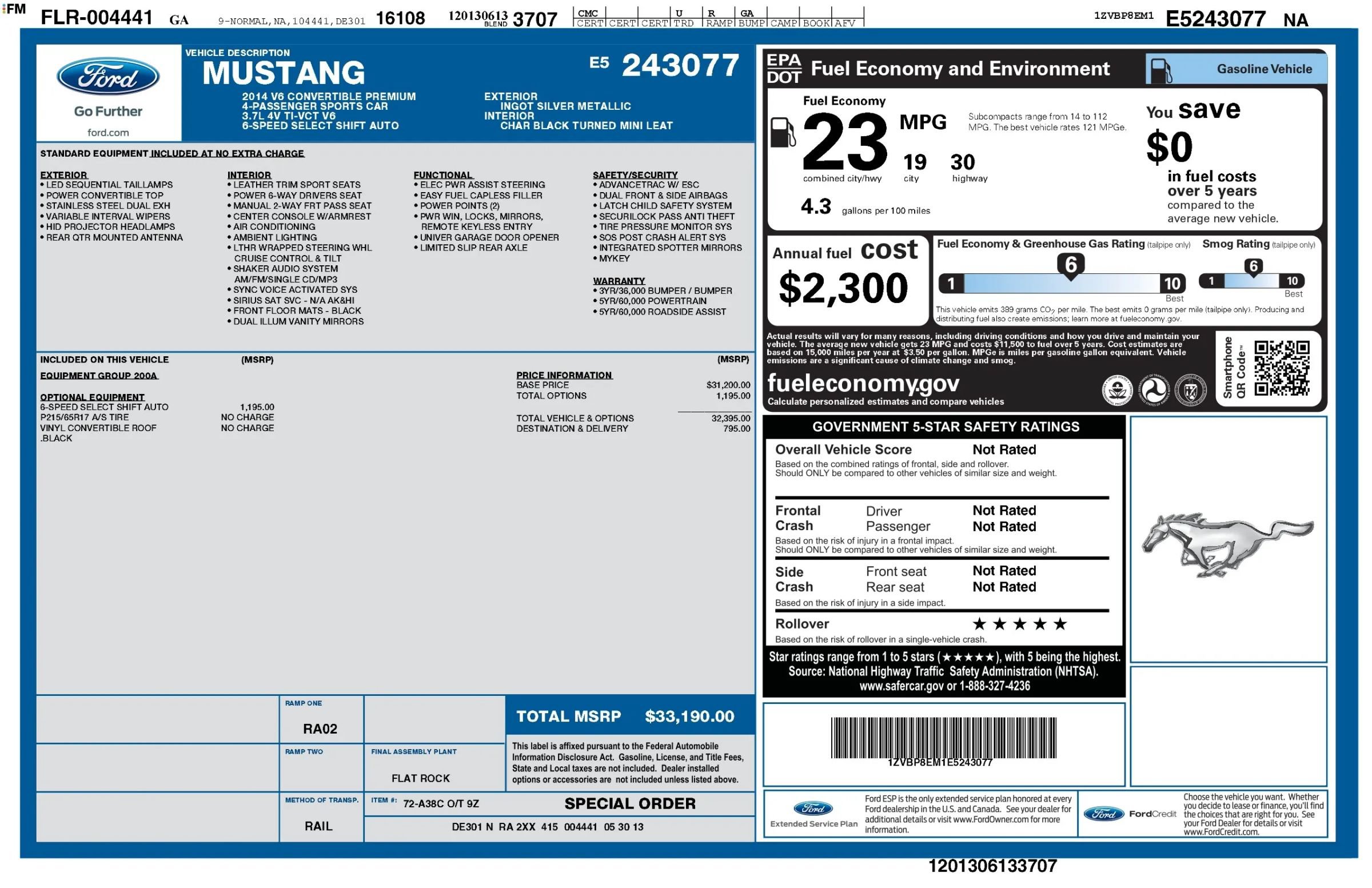 Used 2014 Ford Mustang Premium RWD image 2
