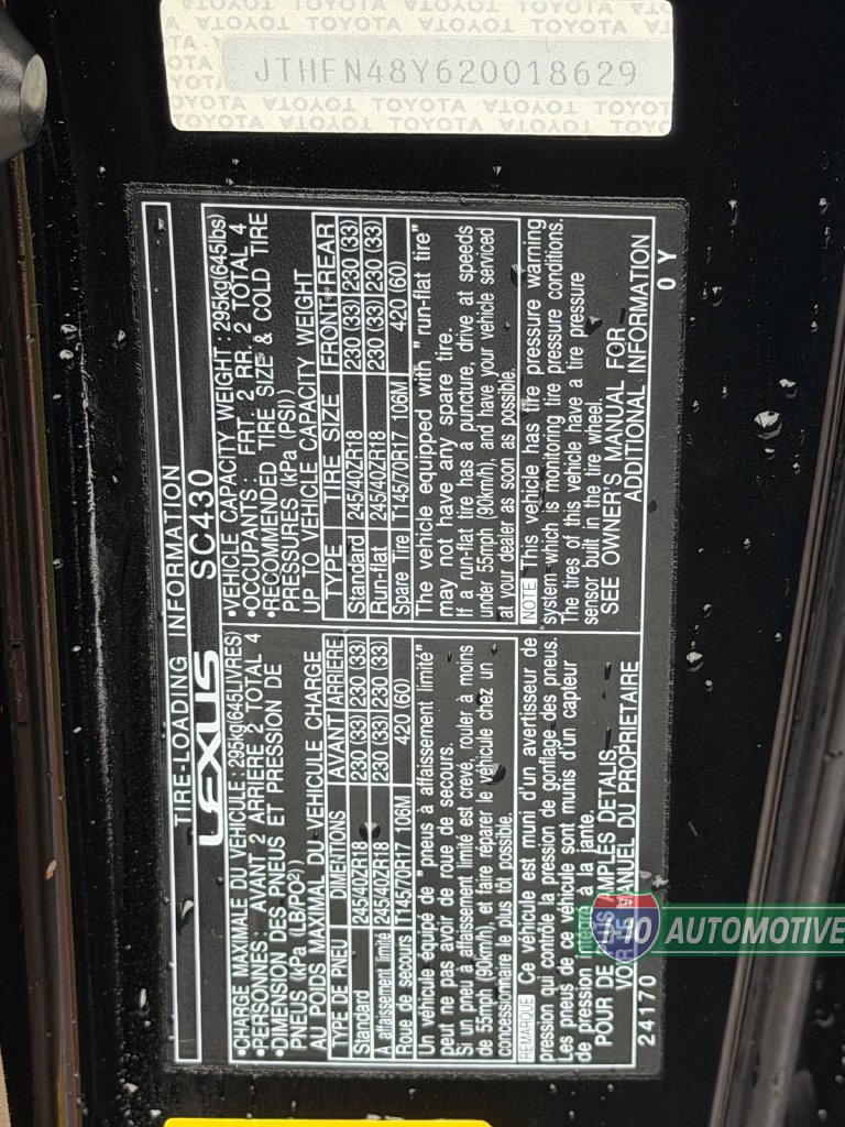 Used 2002 Lexus SC 430 Convertible RWD image 36