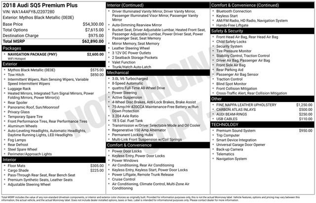 Used 2018 Audi SQ5 Premium Plus w/ Navigation Package image 5