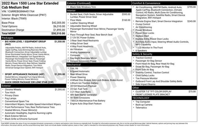 Used 2022 RAM 1500 Lone Star RWD image 28