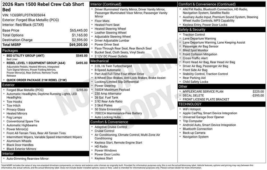 New 2026 RAM 1500 Rebel w/ Bed Utility Group AWD/4WD image 6