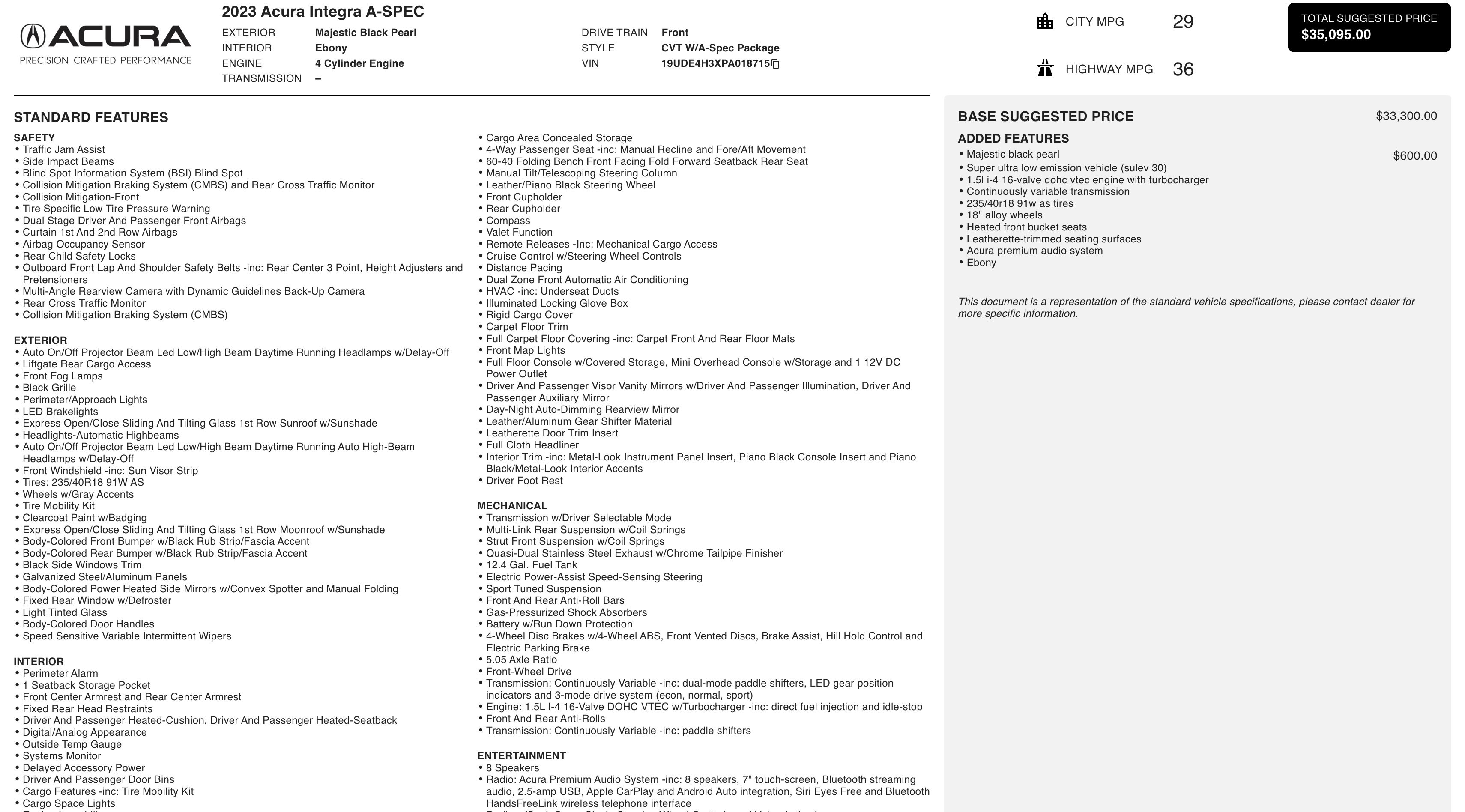 Used 2023 Acura Integra A-Spec image 2