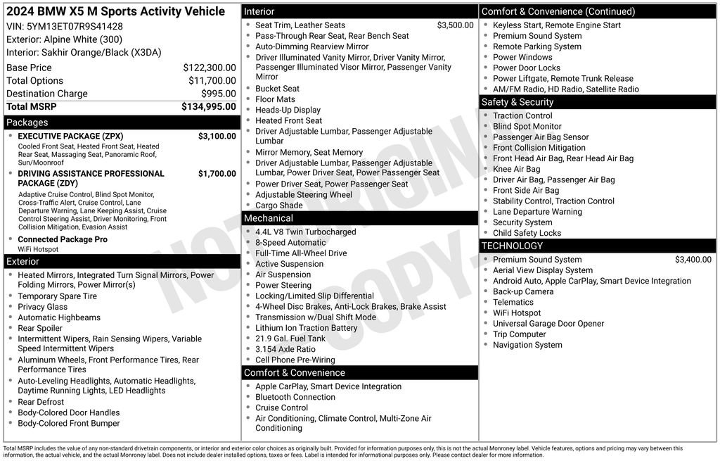 Used 2024 BMW X5 M Competition w/ Executive Package AWD/4WD image 6