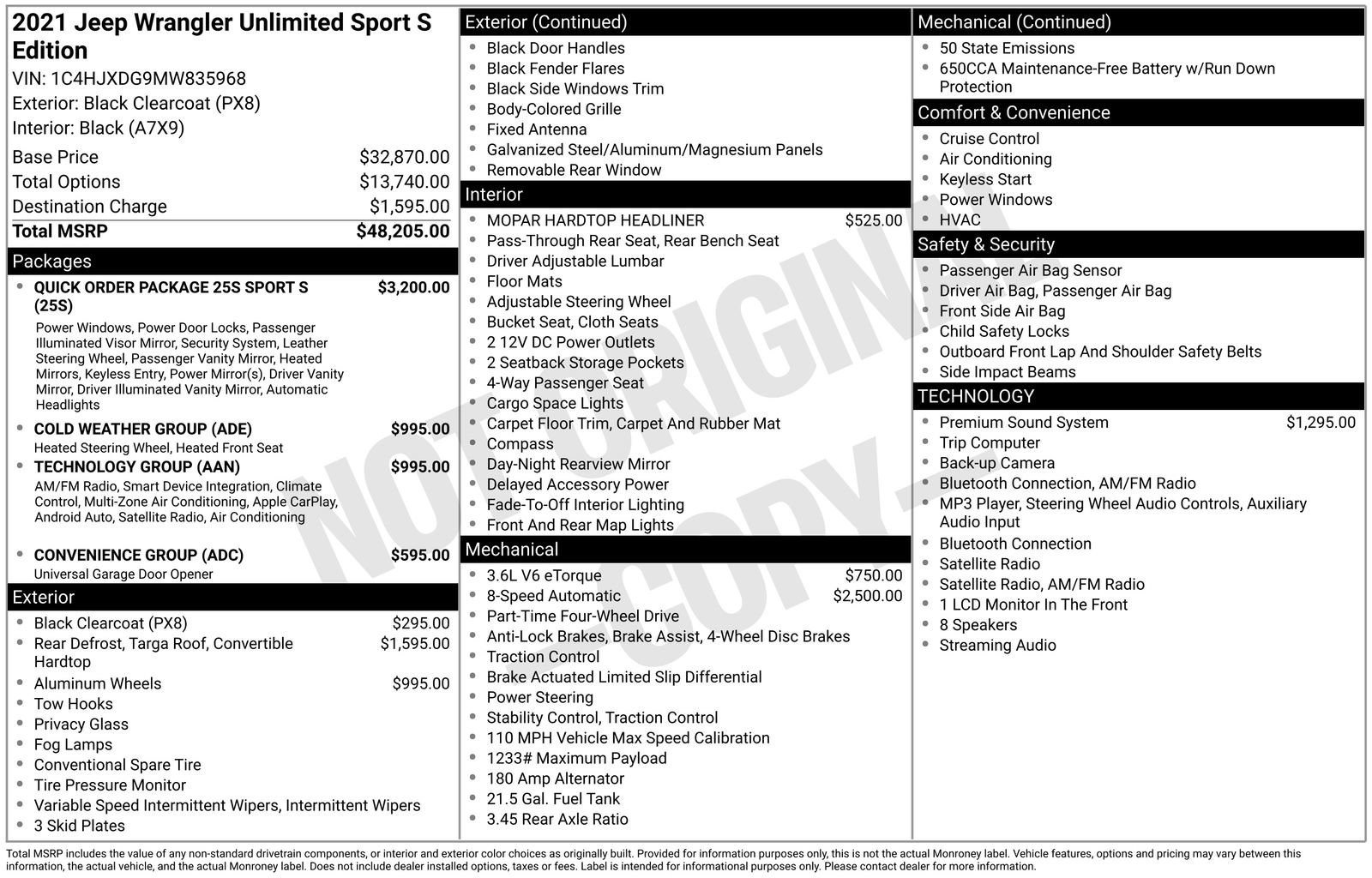 Used 2021 Jeep Wrangler Unlimited Sport AWD/4WD image 16