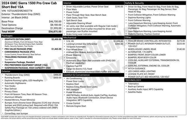 Used 2024 GMC Sierra 1500 Pro w/ Graphite Edition AWD/4WD image 33