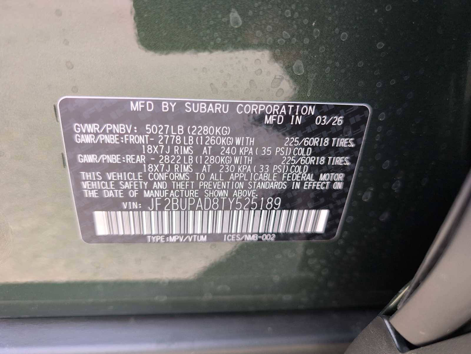 New 2026 Subaru Outback Premium AWD/4WD image 32