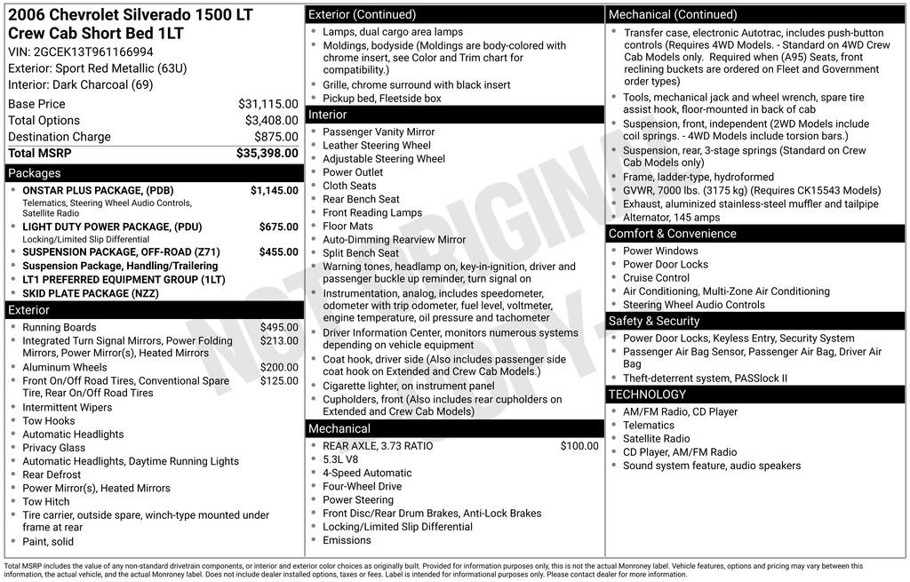 Used 2006 Chevrolet Silverado 1500 LT w/ Onstar Plus Package AWD/4WD image 8