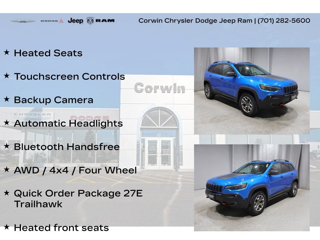Used 2021 Jeep Cherokee Trailhawk AWD/4WD image 8