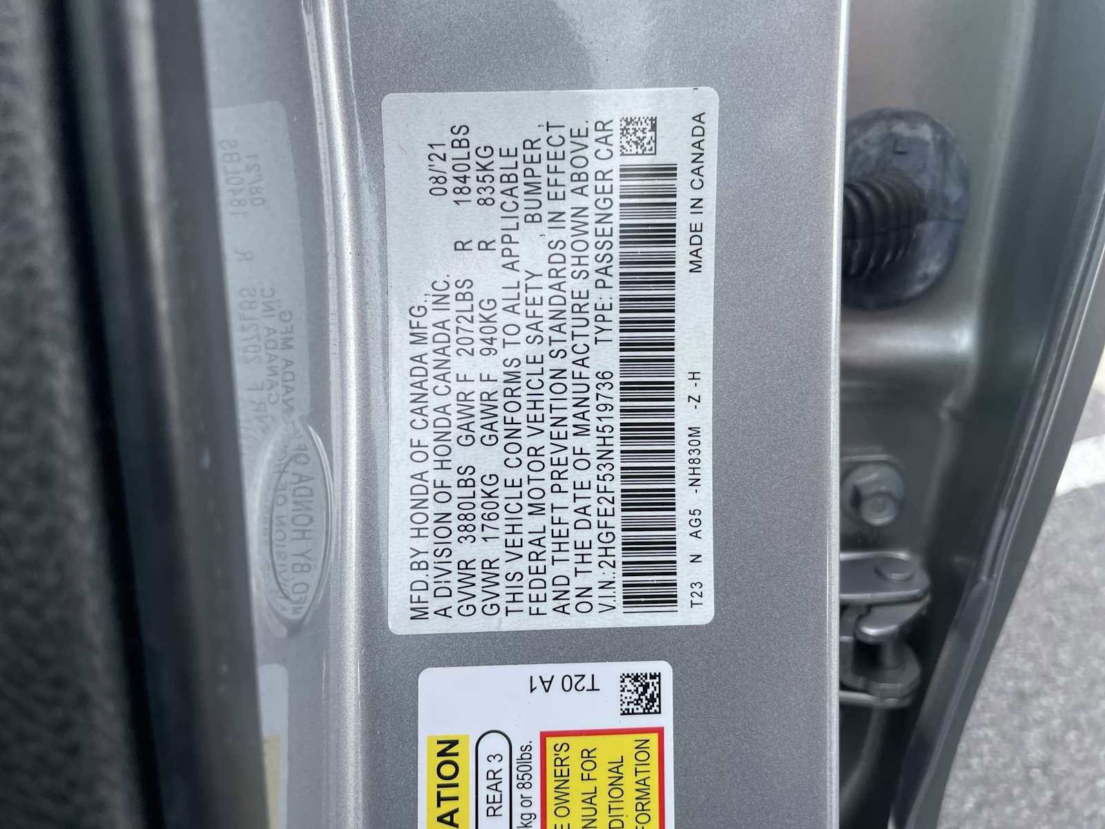 Used 2022 Honda Civic Sport image 24