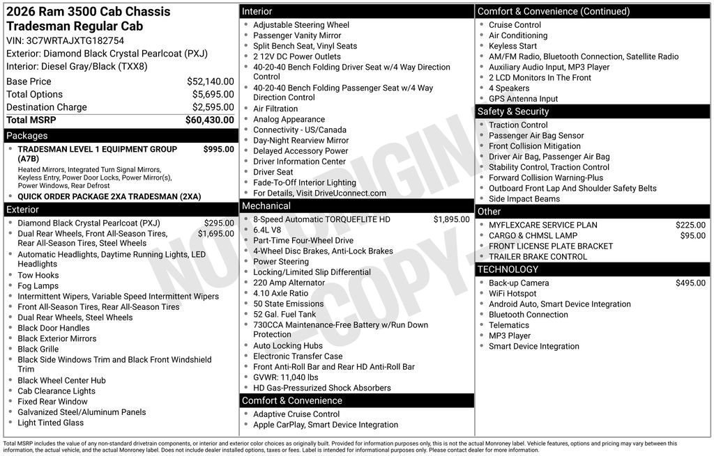 New 2026 RAM 3500 Tradesman image 29