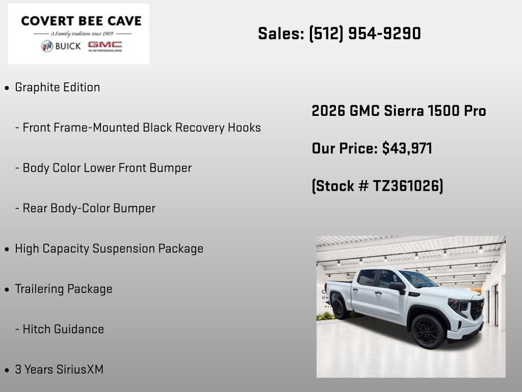 New 2026 GMC Sierra 1500 Pro w/ Graphite Edition RWD image 31