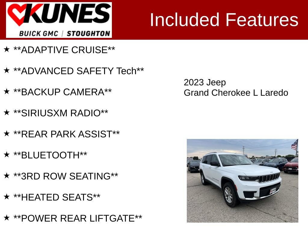 Used 2023 Jeep Grand Cherokee L Laredo AWD/4WD image 2