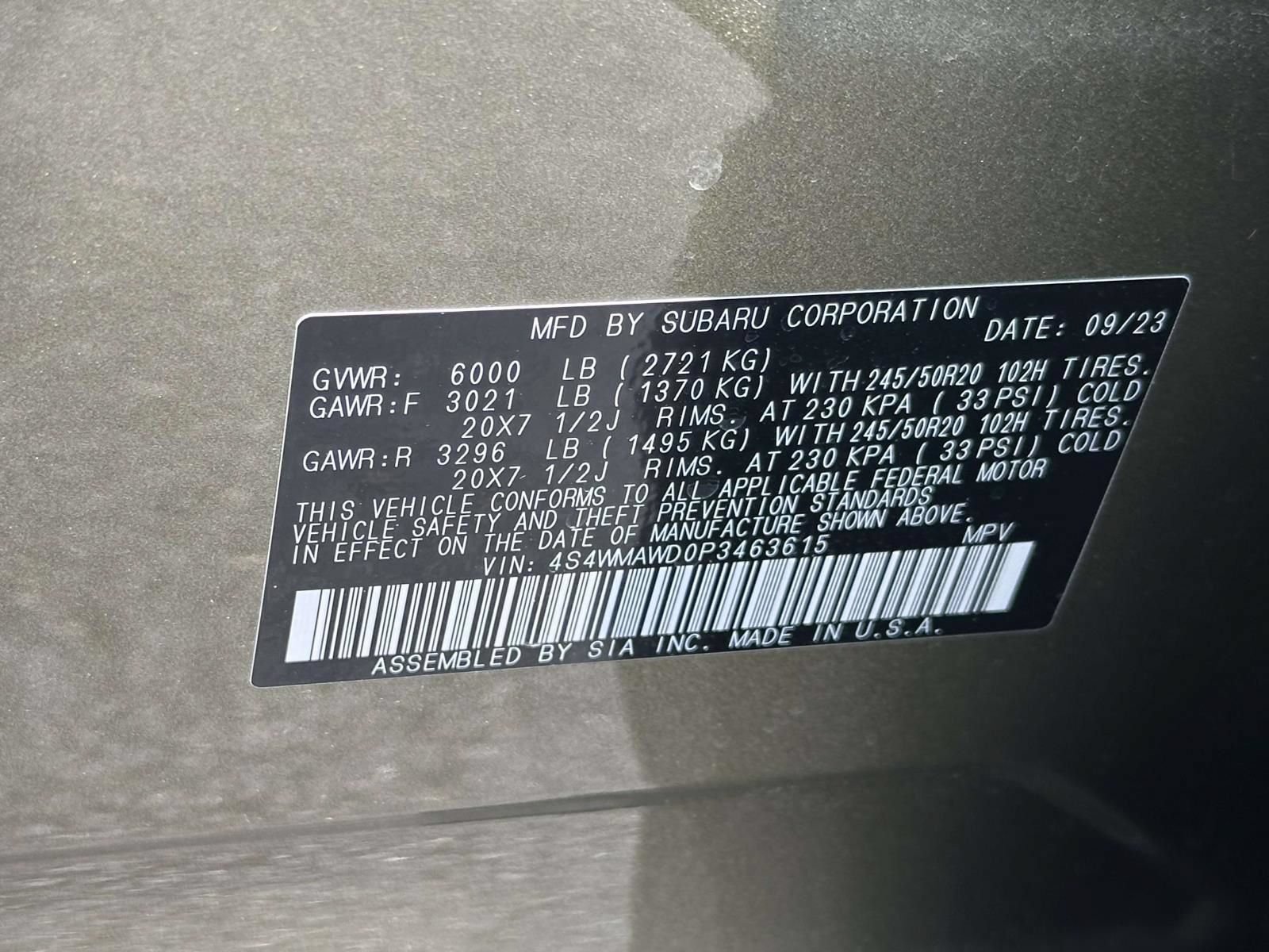 Certified 2023 Subaru Ascent Touring AWD/4WD image 26