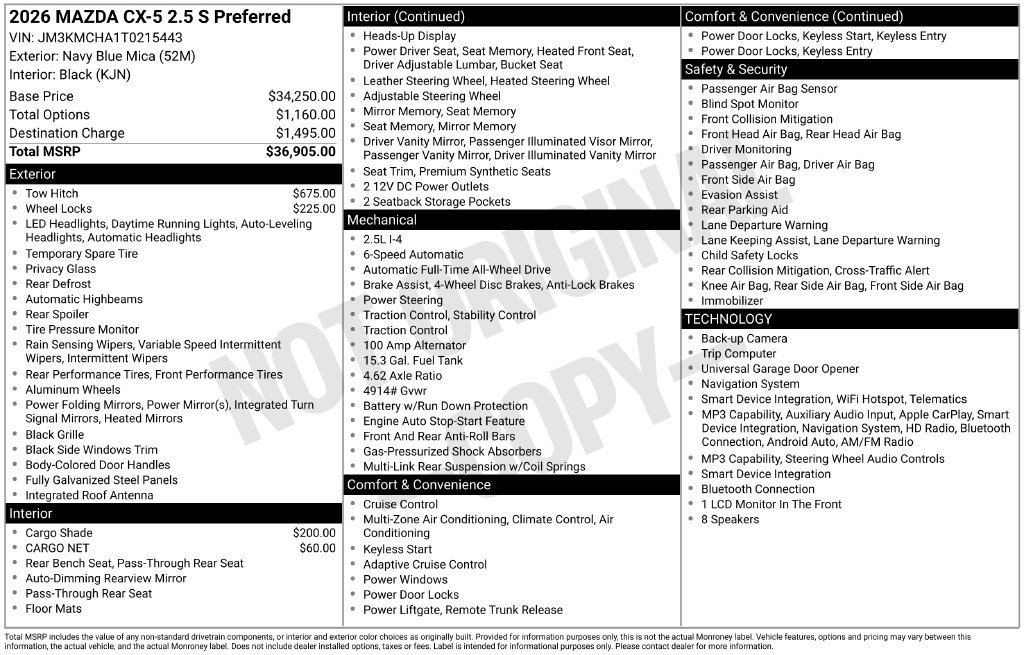 New 2026 MAZDA CX-5 Preferred AWD/4WD image 10