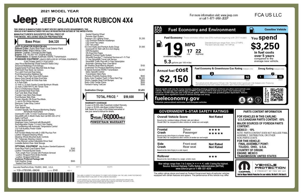 Certified 2021 Jeep Gladiator Rubicon image 4