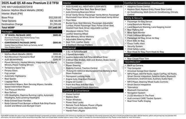Certified 2025 Audi Q5 Premium w/ Convenience Package AWD/4WD image 12