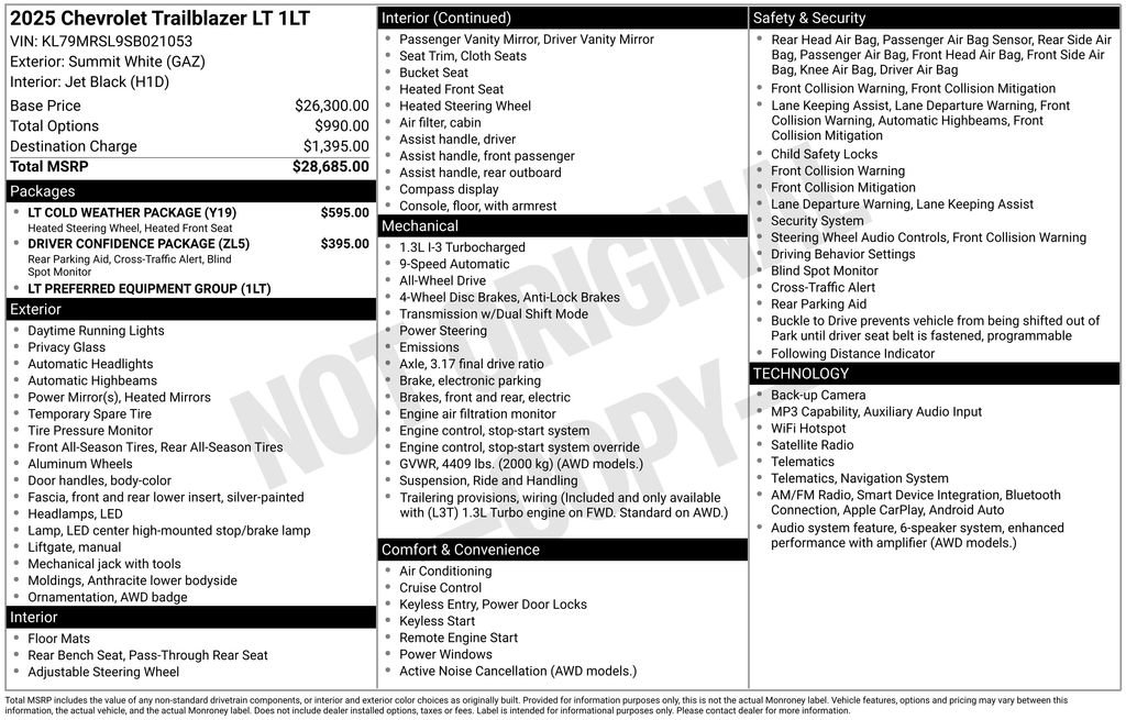 Used 2025 Chevrolet TrailBlazer LT w/ LT Cold Weather Package AWD/4WD image 6