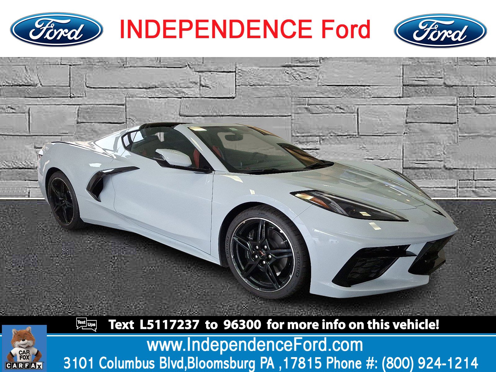 Used 2020 Chevrolet Corvette Stingray Preferred Cpe w/ 2LT Preferred Equipment Group image 1
