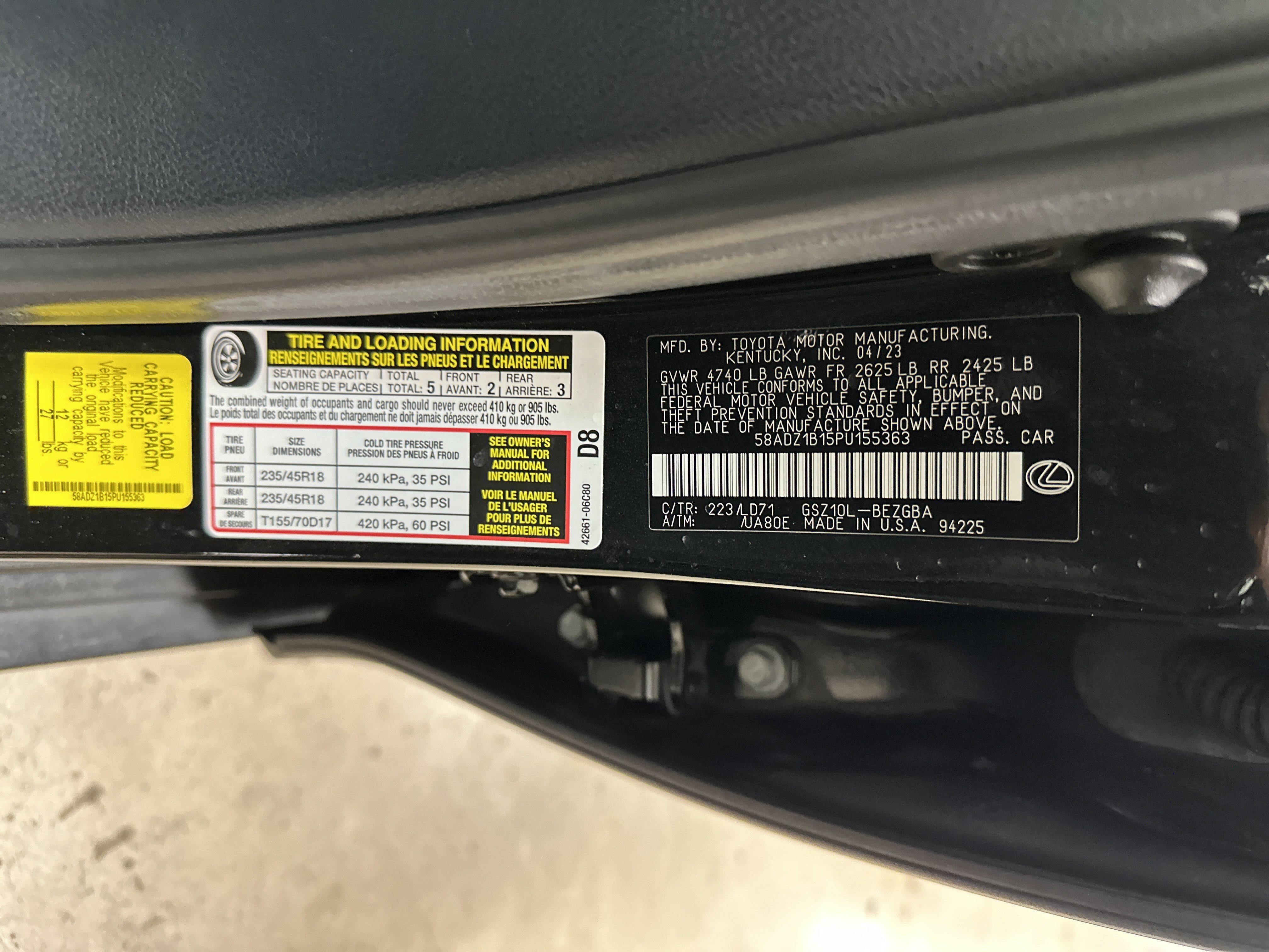 Used 2023 Lexus ES 350 w/ Premium Package FWD image 35