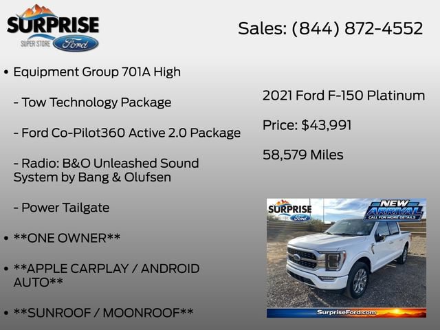 Used 2021 Ford F150 Platinum w/ Equipment Group 701A High AWD/4WD image 16