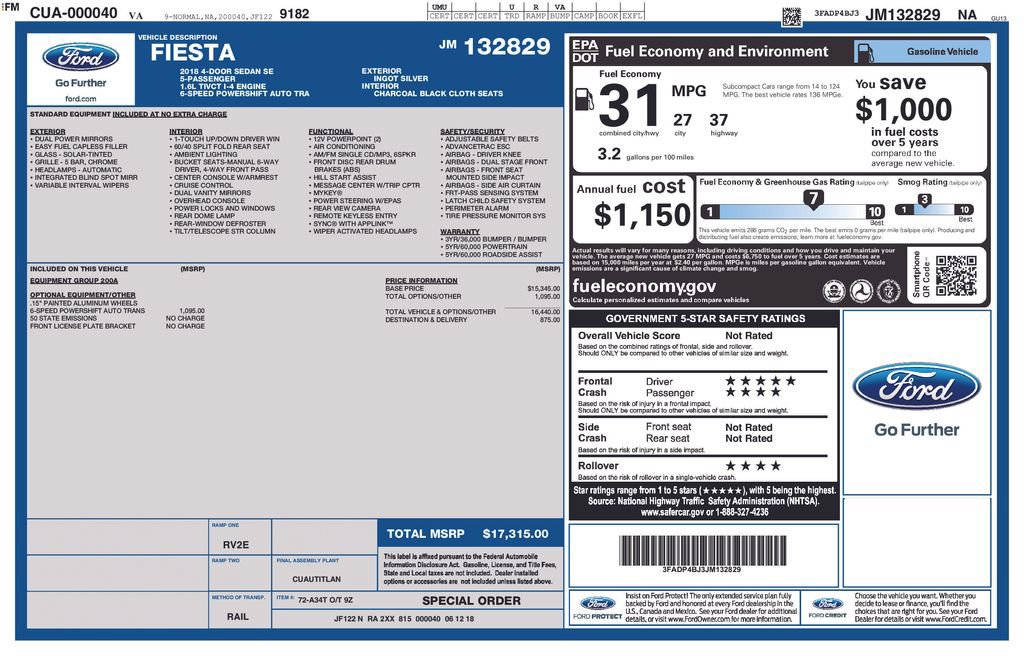 Used 2018 Ford Fiesta SE FWD image 2