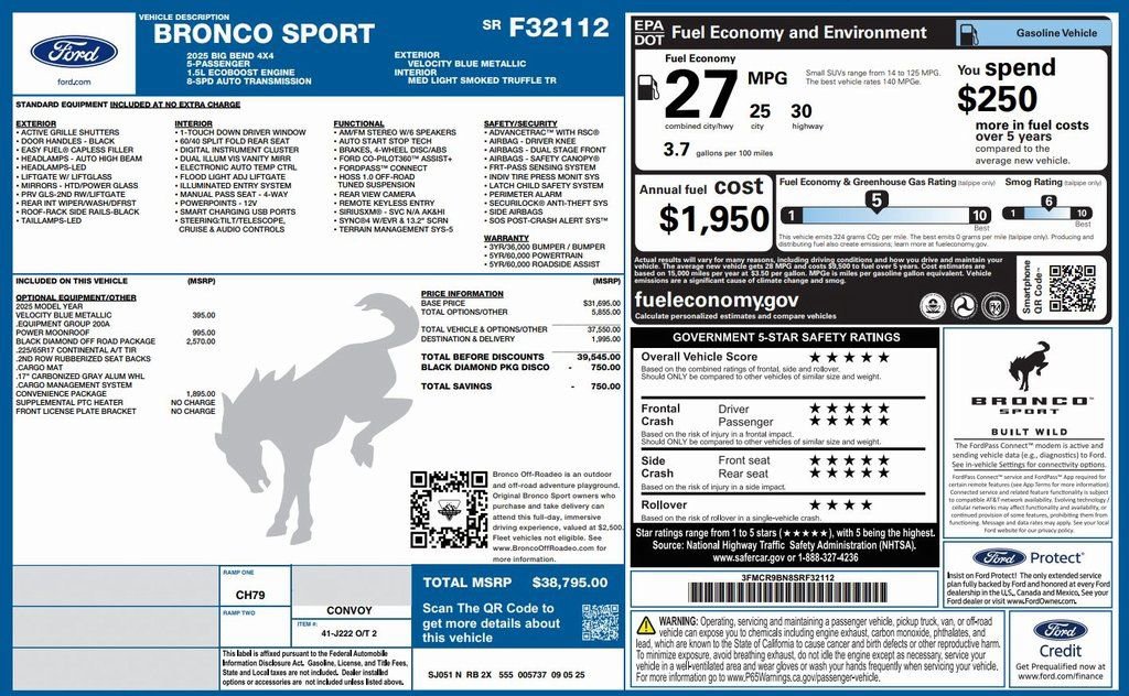 New 2025 Ford Bronco Sport Big Bend image 2