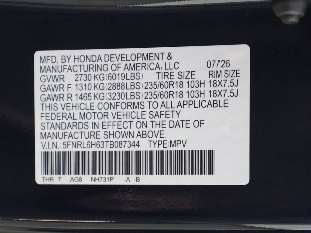 New 2026 Honda Odyssey EX-L image 24