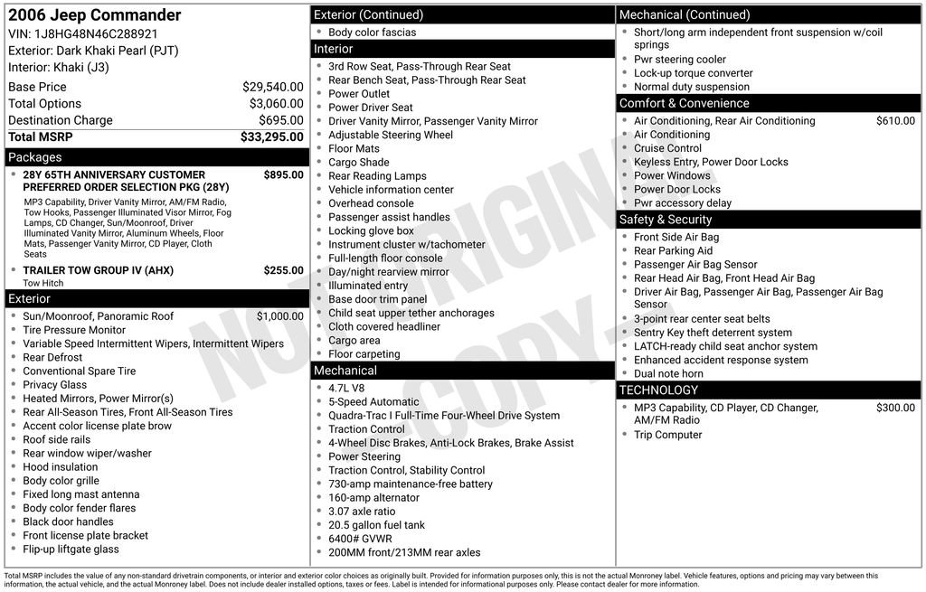 Used 2006 Jeep Commander 4WD image 3
